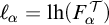 script l Subscript alpha Baseline equals l h left parenthesis upper F Subscript alpha Superscript script upper T Baseline right parenthesis