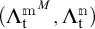 Open parenthesis capital lambda sub t super m super M comma capital lambda sub t super m close parenthesis