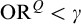 upper O upper R Superscript upper Q Baseline less than gamma