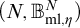 left parenthesis upper N comma upper B Subscript m l comma eta Superscript upper N Baseline right parenthesis