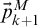 ⃑ p Subscript k plus 1 Superscript upper M