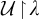 script upper U backslash exclamation mark up harpoon with barb right backslash exclamation mark lamda