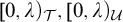 left bracket 0 comma lamda right parenthesis Subscript script upper T Baseline comma left bracket 0 comma lamda right parenthesis Subscript script upper U Baseline