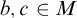 b comma c element of upper M