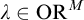 lamda element of upper O upper R Superscript upper M