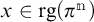 x is an element of r g open parenthesis pi to the m power close parenthesis