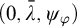 left parenthesis 0 comma lamda overbar comma psi Subscript phi Baseline right parenthesis