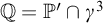 double struck upper Q equals double struck upper P prime intersection gamma cubed