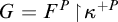 upper G equals upper F Superscript upper P Baseline backslash exclamation mark up harpoon with barb right backslash exclamation mark kappa Superscript plus upper P