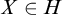 upper X element of upper H