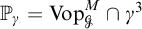 double struck upper P Subscript gamma Baseline equals upper V o p Subscript script upper G Superscript upper M Baseline intersection gamma cubed