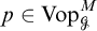 p element of upper V o p Subscript script upper G Superscript upper M