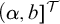left parenthesis alpha comma b right bracket script upper T