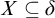 upper X subset of or equal to delta