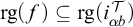 r g left parenthesis f right parenthesis subset of or equal to r g left parenthesis i upper T Subscript alpha b Baseline right parenthesis