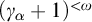 left parenthesis gamma Subscript alpha Baseline plus 1 right parenthesis Superscript less than omega