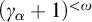 left parenthesis gamma Subscript alpha Baseline plus 1 right parenthesis Superscript less than omega
