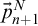 ⃑ p Subscript n plus 1 Superscript upper N
