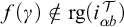 f left parenthesis gamma right parenthesis not an element of r g left parenthesis i Subscript alpha b Superscript script upper T Baseline right parenthesis