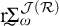 bold r summation of script J open parenthesis script R close parenthesis with subscript omega