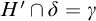 upper H prime intersection delta equals gamma