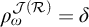 rho Subscript omega Superscript script upper J left parenthesis script upper R right parenthesis Baseline equals delta