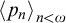 less than p Subscript n Baseline greater than Subscript n less than omega