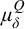 mu Subscript delta Superscript upper Q