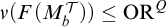 nu left parenthesis upper F left parenthesis upper M upper T Subscript b Baseline right parenthesis right parenthesis less than or equals upper O upper R Superscript upper Q