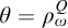 theta equals rho Subscript omega Superscript upper Q