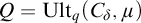 upper Q equals upper U l t Subscript q Baseline left parenthesis upper C Subscript delta Baseline comma mu right parenthesis