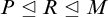 upper P normal subgroup of or equal to upper R normal subgroup of or equal to upper M