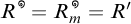 R standard state equals R sub m standard state equals R prime.