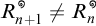 R sub n plus one superscript circle is not equal to R sub n superscript circle.