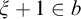 xi plus 1 element of b