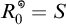 R naught super circle equals S