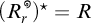 Open parenthesis R sub r to the circle close parenthesis to the star equals R