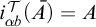 i Subscript alpha b Superscript script upper T Baseline left parenthesis upper A overbar right parenthesis equals upper A