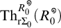 T h sub r sub sigma sub 0 super R super 0 open parenthesis R sub 0 super R super 0 close parenthesis