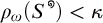rho sub omega of open parenthesis S superscript infinity close parenthesis is less than kappa