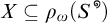 X is a subset of rho sub omega of open parenthesis S to the infinity power close parenthesis.