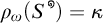 rho sub omega of open parenthesis S superscript omega close parenthesis equals kappa