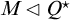 upper M white left pointing triangle upper Q Superscript star