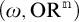 open parenthesis omega comma O R to the n power close parenthesis