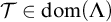 script upper T element of d o m left parenthesis upper Lamda right parenthesis