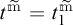 t with tilde sub m equals t with tilde sub 1 m.