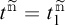 t tilde super m equals t sub 1 tilde super m