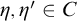 eta comma eta prime element of upper C