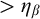 greater than eta Subscript beta