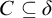 upper C subset of or equal to delta